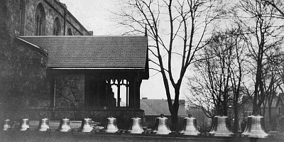 Tower chime photo from 1945 church history