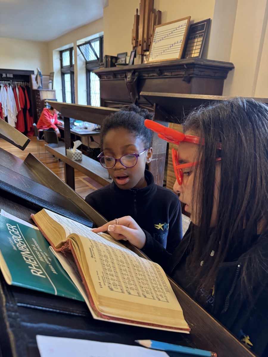 choristers in choir room choristers in choir room
